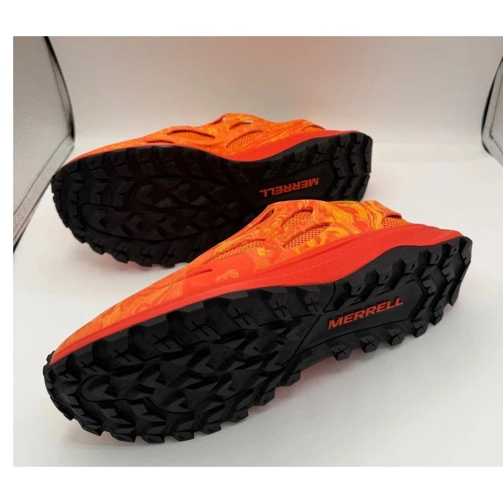 Merrell Hydro Runner Mens 9.5 Orange Yellow Marbled Slip On‎ Sneakers J067029
